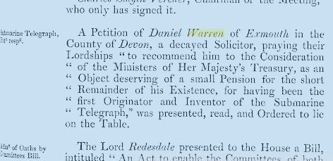 Daniel Warren petition