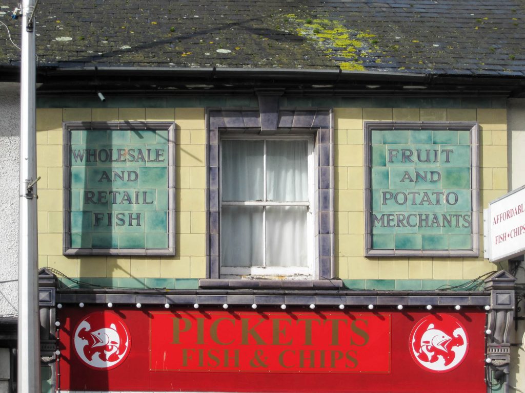 Ceramic tile signs in Exeter Road, Exmouth